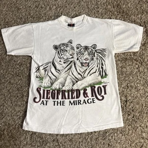 Vintage 90s Siegfried & Roy at the Mirage Single-Stitch T-Shirt Medium Made USA - Picture 1 of 7