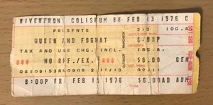 1976 QUEEN FOGHAT  A NIGHT AT THE OPERA TOUR CINCINNATI CONCERT TICKET STUB TORN - Picture 1 of 2