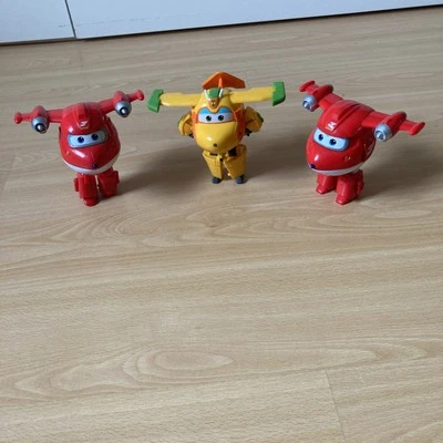 3x Audley Super Wings Flugzeug Figuren Spielzeug Transformierbar Bucky Jett Jet - Bild 1 von 4