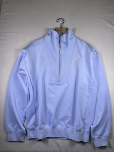 Nike Herren Freizeit Logo Print Half Zipper High Collar Pullover Blau Gr. M - Bild 1 von 8