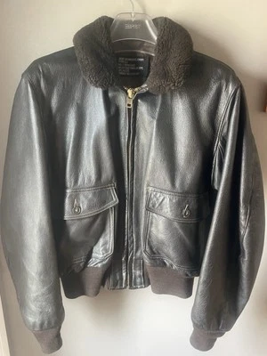 Кожаная военная куртка-бомбер Schottbros тип G-1 ВМС США L - Изображение 1 из 4