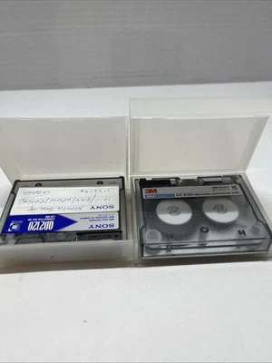 2 Mini Data Cartridge Tapes 3M DC 2120 Sony QD 2120 Used Vintage - Image 1 of 3