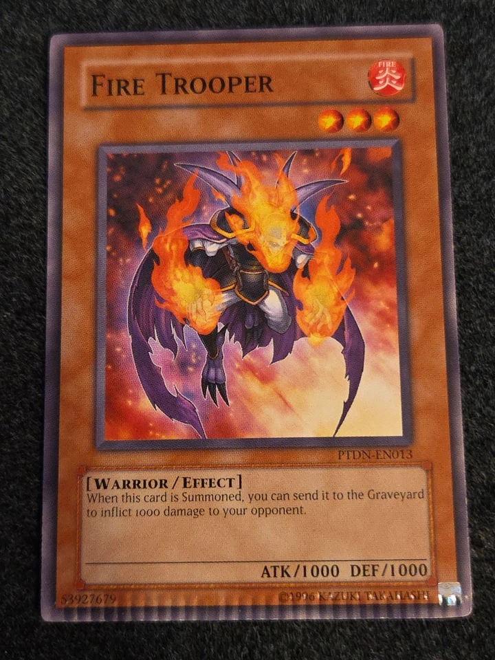 *Misprint* Yu-Gi-Oh TCG Fire Trooper PTDN-EN013 Unlimited Common Card Crimped - Image 1 of 1