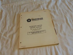 1963-1965 Chrysler Outboard 3 5 6 8 9 10 12 15 20 30 35 40 50 HP Service Manual - Foto 1 di 6