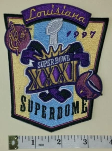 SUPER BOWL 31 XXXI NEW ENGLAND PATRIOTS vs GREEN BAY PACKERS NFL FOOTBALL PATCH - Picture 1 of 1