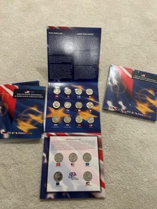 TWO 2002 50 State Quarters (5) and Euro Coin Collections (12) Uncirculated  A3 - Picture 1 of 6