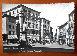 Cartolina Sassari - Piazza Azuni e Corso Vittorio Emanuele - 1958 ca. - Foto 1 di 1