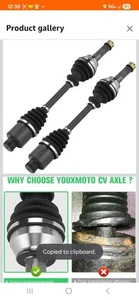 Rear CV Axle for Polaris Sportsman 400 450 500 570 700 800 2006-2014 Left/Right - Picture 1 of 7