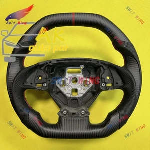 Matte Carbon Fiber Steering Wheel Fit Chevrolet Corvette C7 Z06 ZR1 2014-2019 - Picture 1 of 7