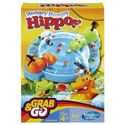 Elefun & Friends Hungry Hungry Hippos Grab & Go Game (Includes 2 Chomping... - Image 1 of 3