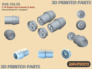 RAYMOCO 1/48 F-18 Engine Fan, Nozzle (2 Sets) for Hasegawa kit - Foto 1 di 1