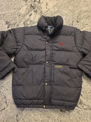 Polo Ralph Lauren Winter Jacket Boys Size S (8) Black Down Filled Puffer N3 - Image 1 of 4