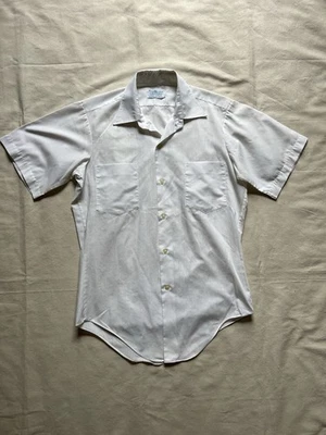 Camisa de algodão vintage anos 50 e 60 com colarinho permanente P/M - Imagem 1 de 4