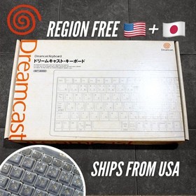 Dreamcast Clear Keyboard HKT-4000 Transparent Skeleton Official SEGA Region FREE
