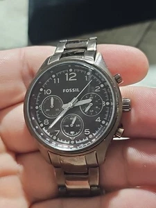 Fossil Flight Chronograph Stainless 38mm Brown Watch CH-2811 #5951 - Picture 1 of 7