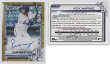 2021 Bowman Chrome Prospect HTA Gold Shimmer Refractor /50 Pedro Martinez Auto