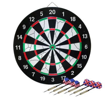 18inch Flocking Dart Board with 6 Darts Sports Competition Game Dartboard Target - image 1 of 4