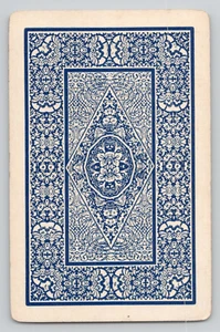 Swap Card Blue Floral Paisley Pattern Ten of Diamonds Single Playing Card - Foto 1 di 2