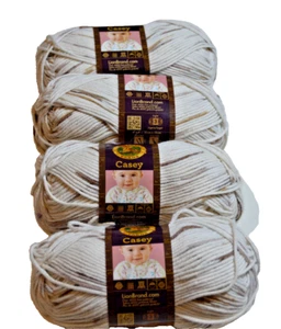 4 Stück LÖWENMARKENGARN - CASEY #832 - ELFENBEINFARBENE FLECKEN 202 50g - 125 Yds - Bild 1 von 5