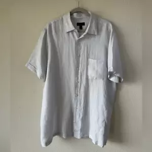 Club Room 100% Linen Luxury Mens Shirt XL Billowing Cloud Short Sleeve Coastal - Picture 1 of 5