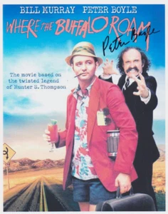 PETER BOYLE firmado WHERE BUFFALO ROAM 8x10 con certificado de autenticidad HUNTER S THOMPSON BILL MURRAY - Imagen 1 de 1