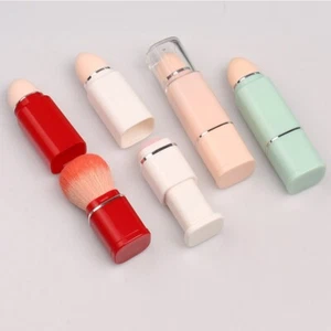 2 in 1 Retractable Travel Powder Brush + Powder Puff Portable Makeup Brush Set - Picture 1 of 16