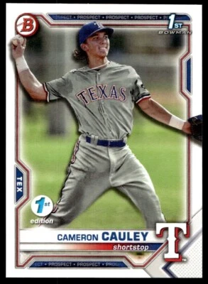 2021 Bowman 1st Edition Cameron Cauley G36 Texas Rangers #BD-192 - Image 1 of 2