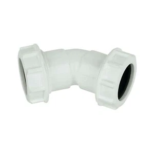 FloPlast Compression Waste 135' Bend 40mm White - Picture 1 of 1