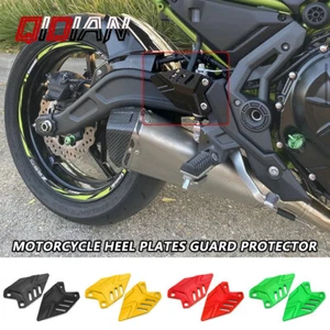 CNC Motorcycle Footrest Heel Plate Guard Protector For Ninja650 Z650 2018-2024 - Picture 1 of 16