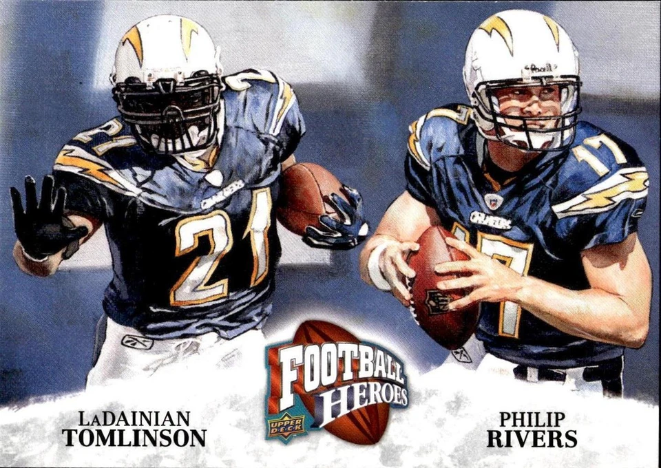 2009 Upper Deck Heroes #480 LaDainian Tomlinson / Philip Rivers - Image 1 of 2