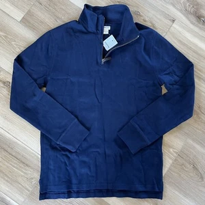 NWT J Crew Crewcuts Factory Boys Sueded Half Zip Popover Preppy Navy XL 12-14 - Picture 1 of 7
