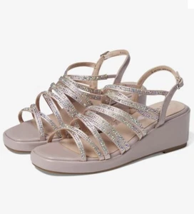 Steve Madden Girls GLITZY BLUSH Comfy Wedge Heel Dress Shoe Size 4 NIB - Picture 1 of 6