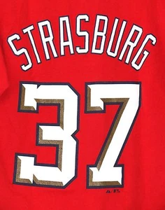Stephen Strasburg Washington Nationals T-Shirt SMALL Red Baseball MLB Majestic - Picture 1 of 5