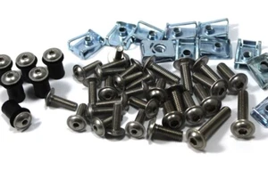 Ducati 749 999 2003-06 Completo Acero Inoxidable carenado Tornillos & parabrisas - Imagen 1 de 8