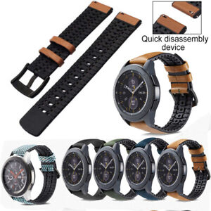 20/22MM Genuine Leather Silicone Watch Band Strap For HuaWei watch GT2 42MM 46MM