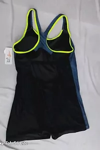 Attracosports Womens Swimsuit 3XL One Piece Athletic Boyleg Multicolor SPF 50 - Picture 1 of 6