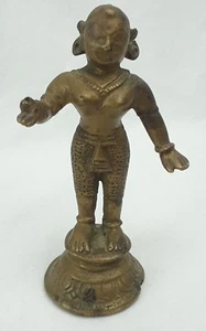 ANTICA DIVINITÀ BRONZO DIO BUDDHA STATUA ASIA INDIA BRONZO DIO BUDDHA STATUA (A) - Foto 1 di 9