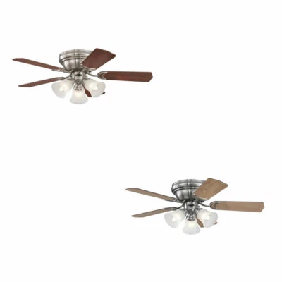 Ceiling Fan with Light Contempra Nickel 90cm Small Ventilator Living Room - Image 1 of 3