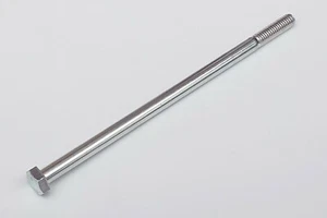 Perno hexagonal M6x 125 mm, galvanizado brillante, cabeza de 10 mm - Imagen 1 de 2