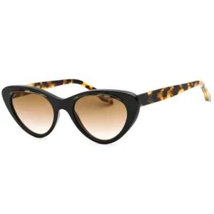 New Cutler and Gross CG1321S 004 Cat Eye Shiny Black/Brown Gradient Sunglasses - Picture 1 of 2