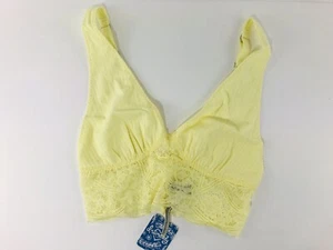 NUEVO Free People Encaje Teegan Bralette Amanecer Amarillo Precio de venta sugerido por el fabricante $38 Nuevo con etiquetas - Imagen 1 de 8
