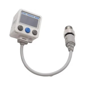 SMC ZSE40A-N01-Y Digital Vacuum Switch, PNP, 0~-101kPa, 1/8in NPT, M12, 12-24VDC - Picture 1 of 4