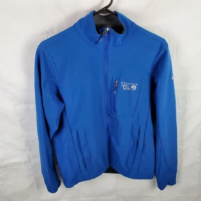 Jaqueta Mountain Hardwear Masculina Pequena Azul Android Softshell Zíper Completo OM4469 - Imagem 1 de 4