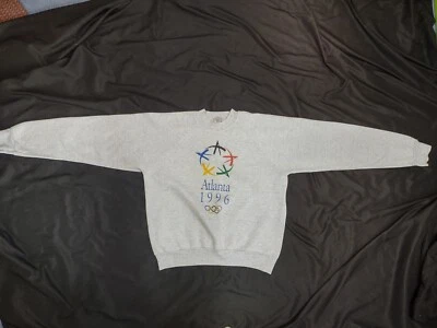 Sudadera Olímpica Atlanta 1996 De Colección XL Oneita Power Gris Sudaderas Pullover ¡LEER! Foto 1 de 4
