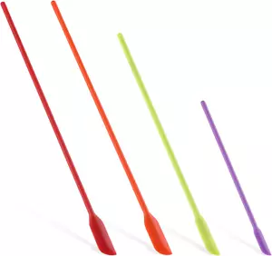 4 Pack Mini Silicone Spatula Set Small Rubber Spatula Makeup Thin Jar Scraper - Picture 1 of 12