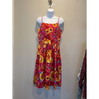 Isaac Mizrahi цель цветочный сарафан без рукавов повседневное летнее платье размер 8 - Изображение 1 из 4