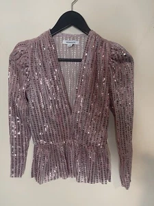 Top de lentejuelas rosa sabina musayev fiesta cóctel talla XS - Imagen 1 de 7