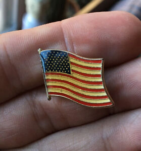 Pin émail drapeau américain vintage années 80 États-Unis chapeau patriotique américain sac à revers 