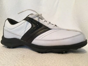 Botines de golf Callaway M160 14 blanco marrón cuero montura zapatos para hombre 9 Chevron - Imagen 1 de 10