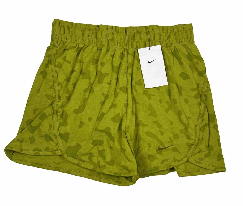 Olive Nike Dri-FIT Breezy Big Girls High-Waist 2-in-1 Shorts Size LARGE
